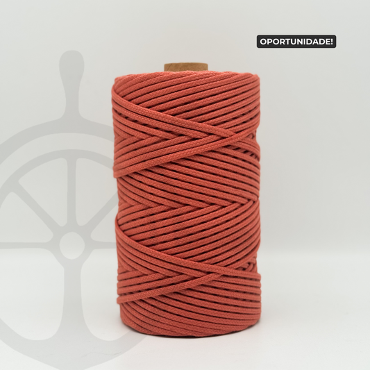 Fio Entrançado Algodão Pêssego - 4mm