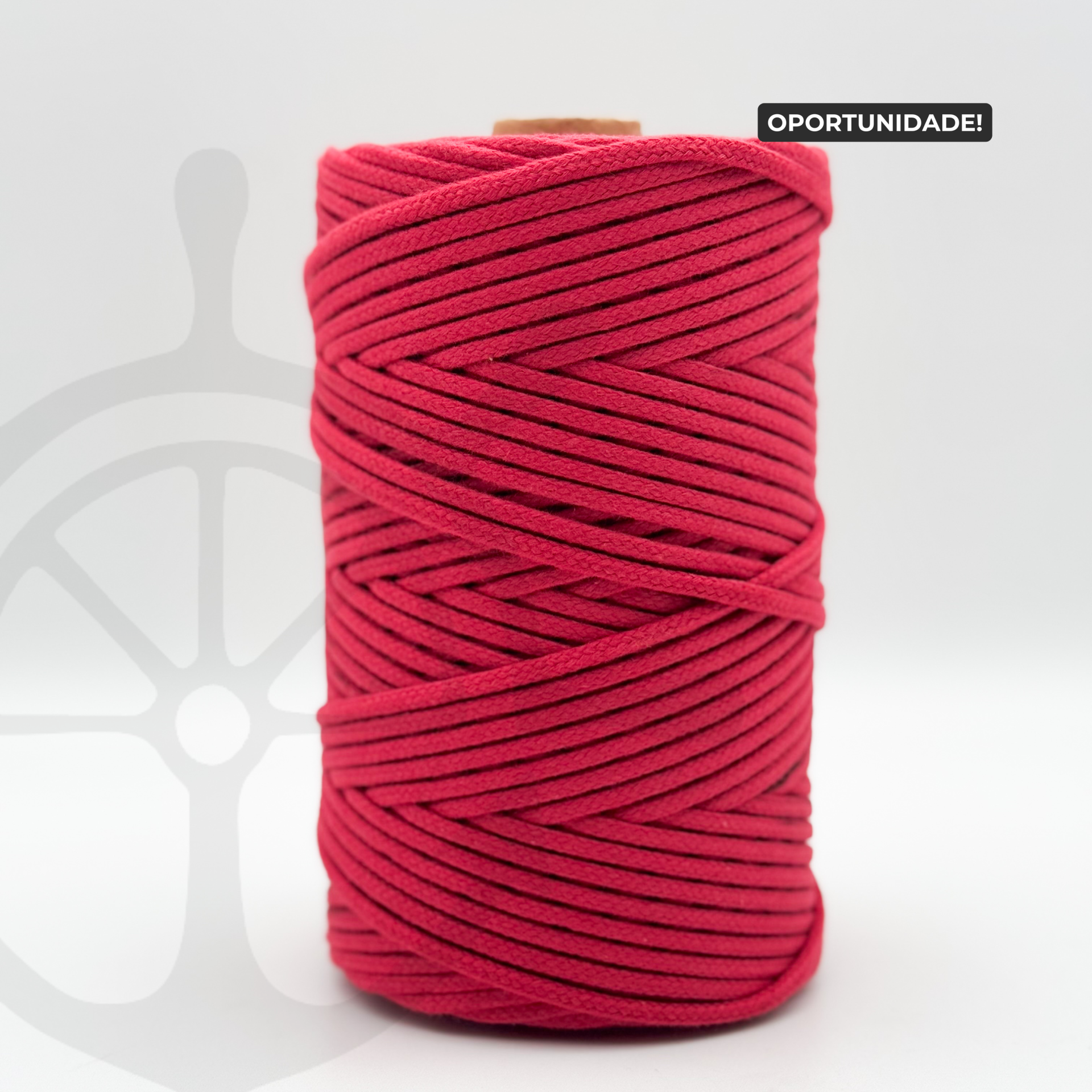 Fio Entrançado Algodão Cereja - 4mm