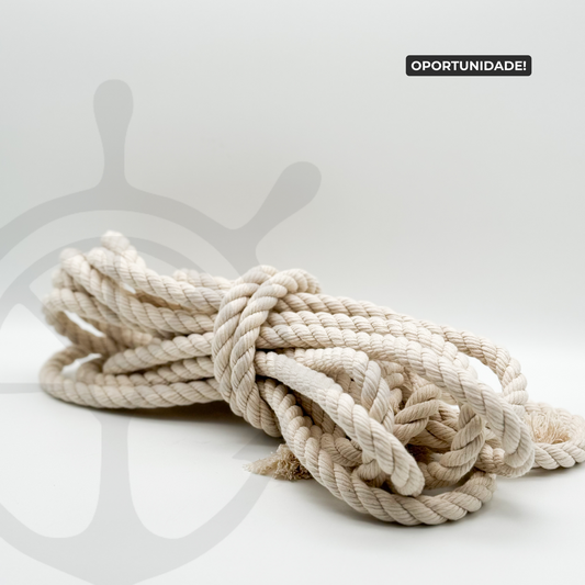 Meada Corda Torcida de Algodão Natural - 12mm