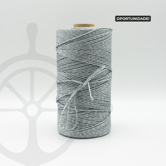Fio Náutico Torcido Cinza+Prata - 2mm