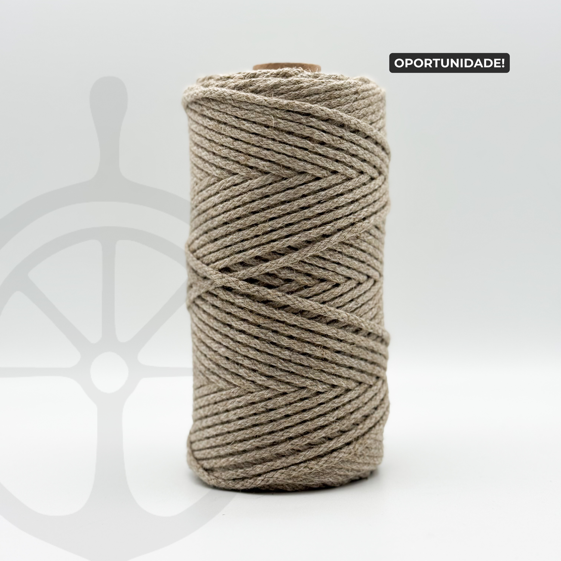 Corda Entrançada 100% Linho - 5mm