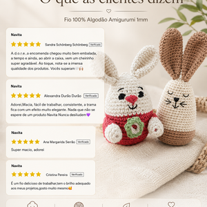 Fio 100% Algodão Amigurumi 1mm
