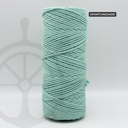 Fio Torcido Algodão Verde Água - 3mm