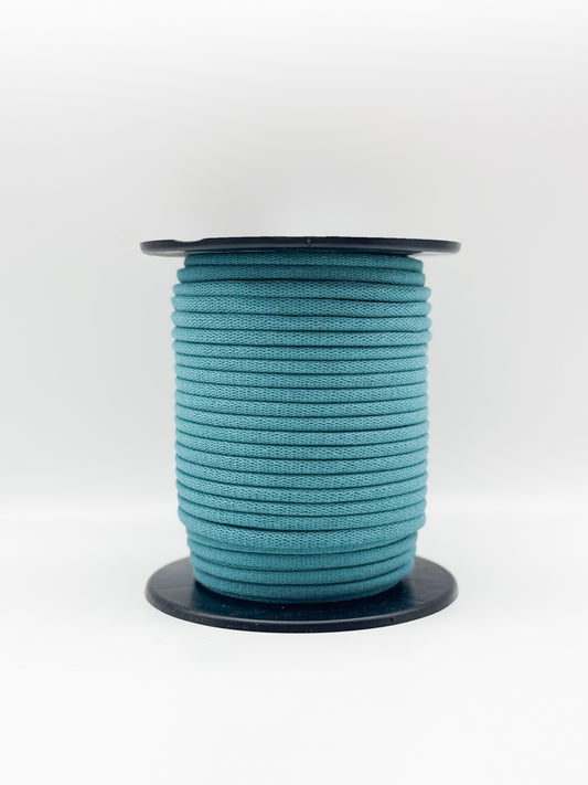 Fio Tricotado 100% Algodão Azul Oceano - 8mm