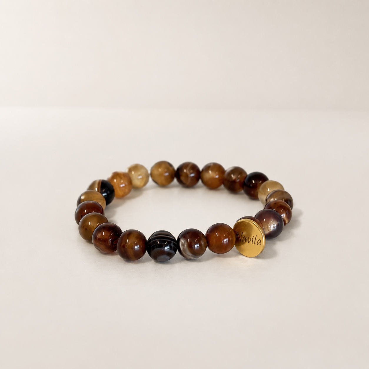 Pulseira Ágata castanha