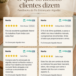 Fio Entrançado Algodão Natural