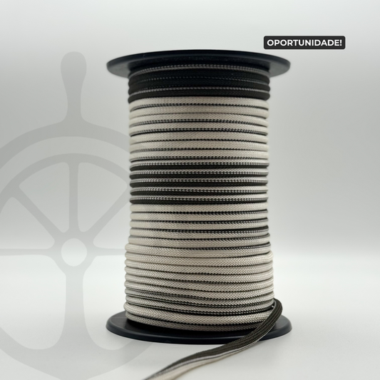 Corda Náutica Tubular Caqui/Pérola - 8mm
