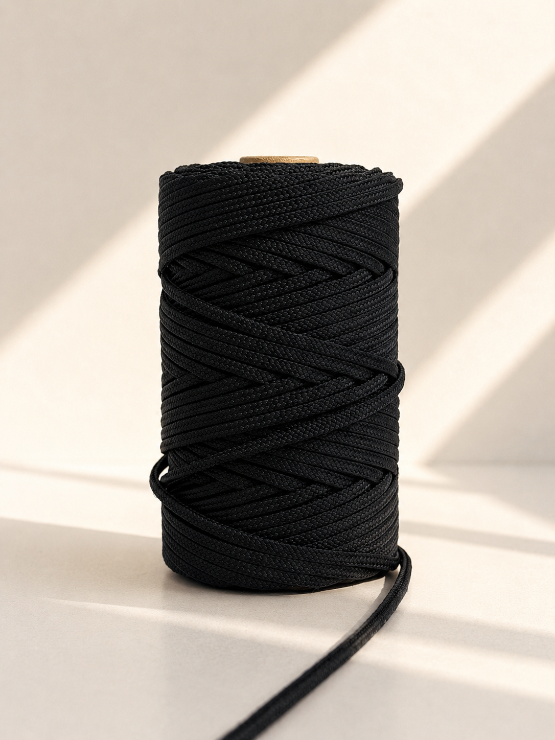 Fio Náutico Entrançado Preto - 5mm [OPORTUNIDADE]