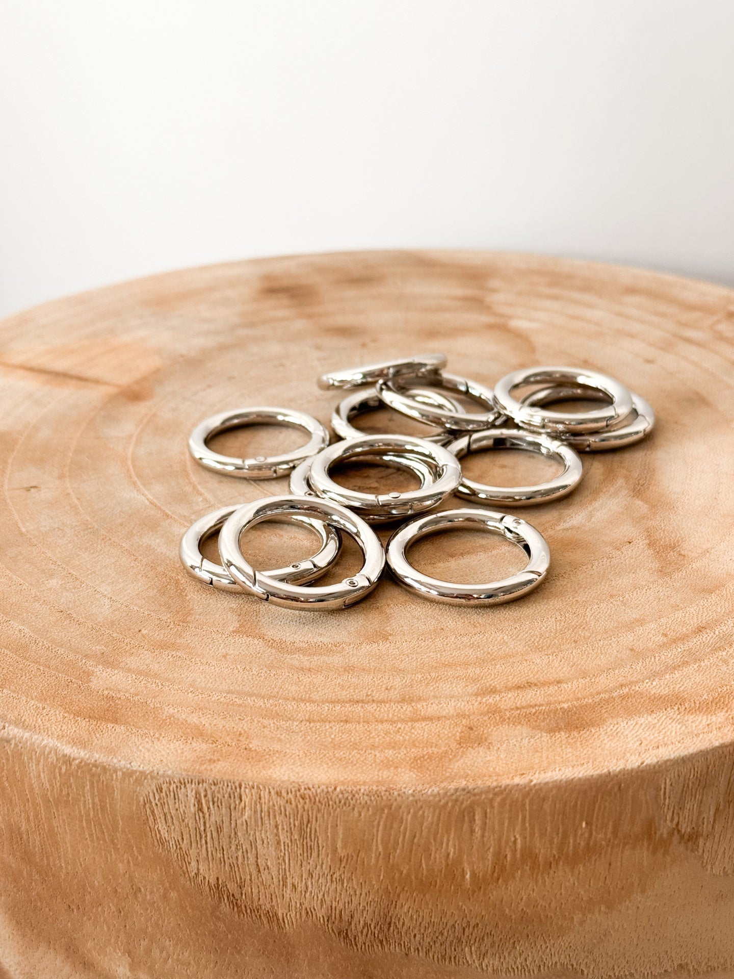 Silver Metal Hoops 3cm