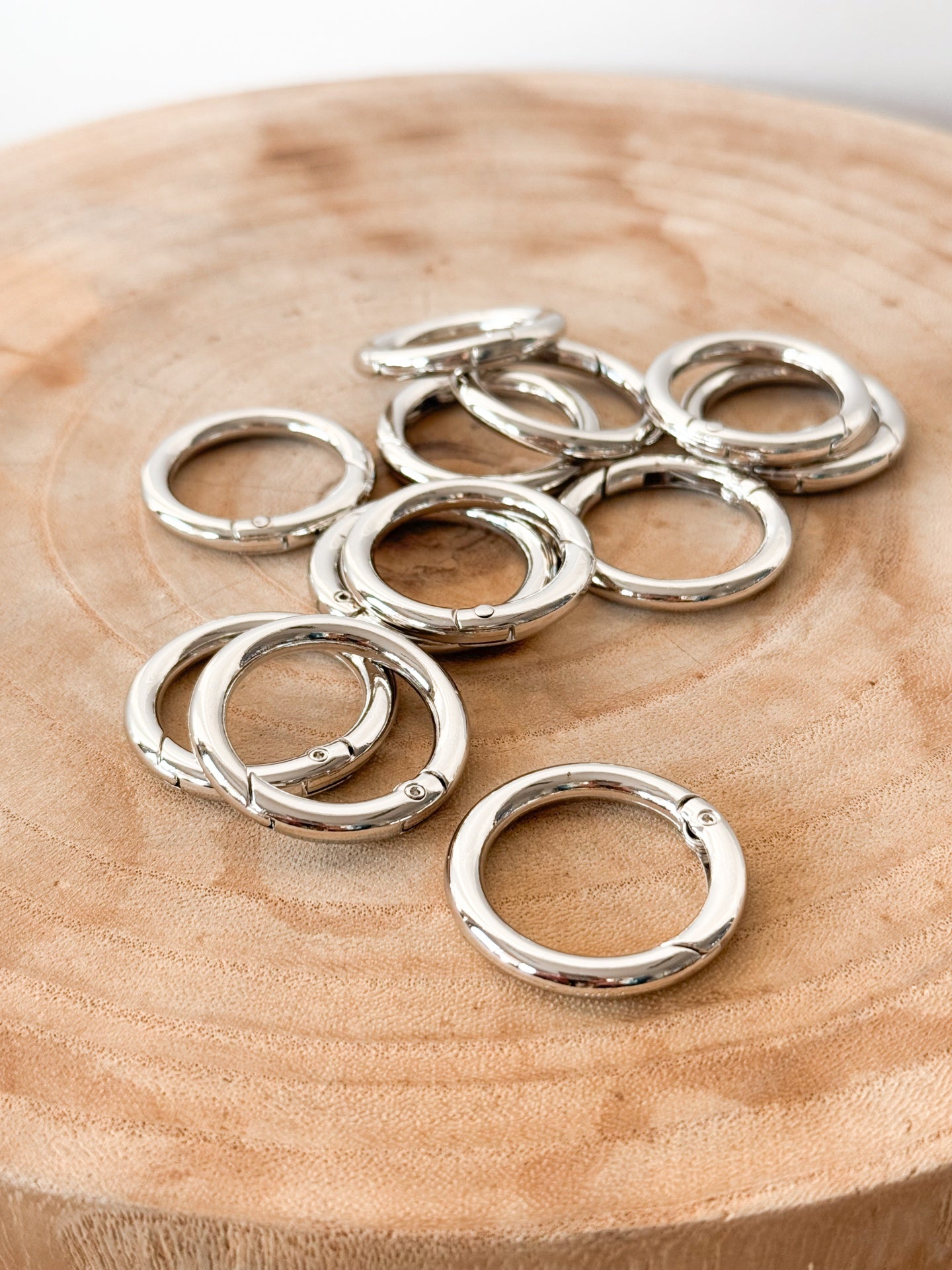 Silver Metal Hoops 3cm