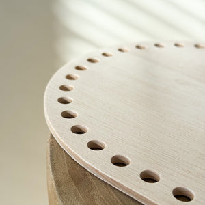 Wooden bases with holes
