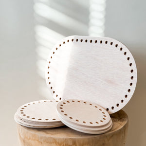 Wooden bases with holes