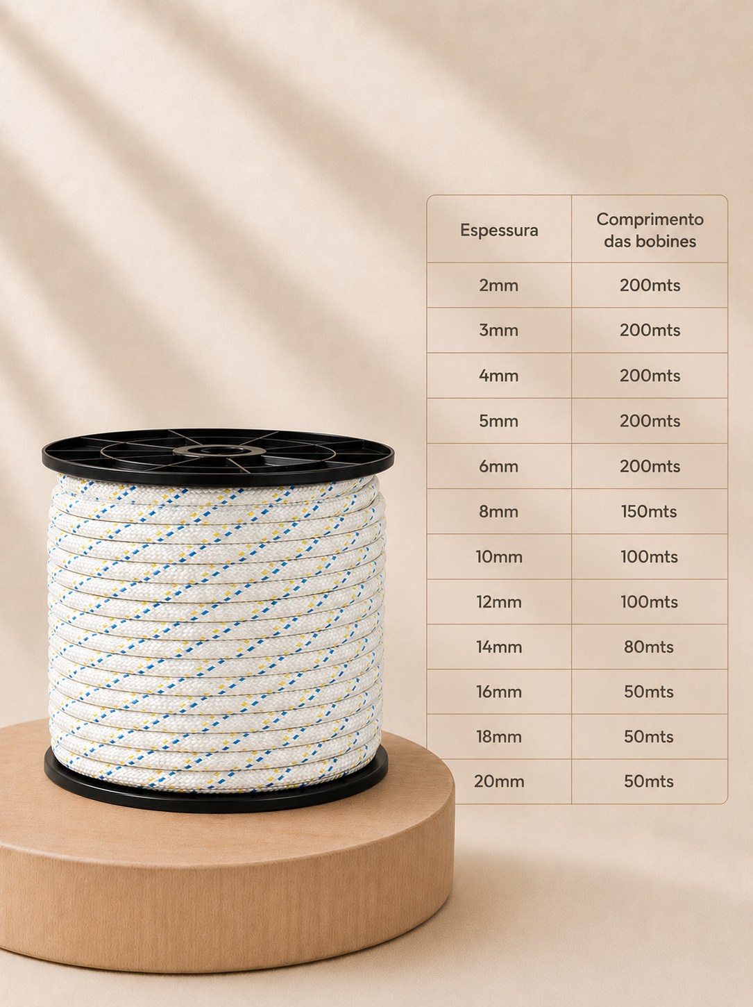 Tricolor Nautical Cable