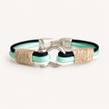  Aqua Green/Navy Blue/White