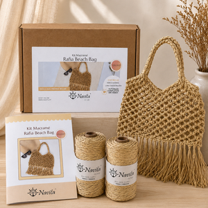 Kit Macramé Rafia Beach Bag