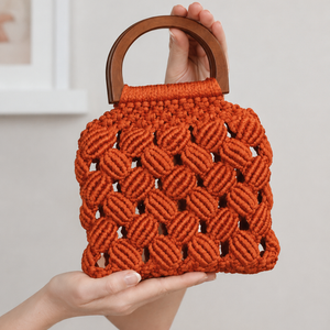 Bubble Bag em Macramé — Fio Náutico Comfort 5mm + Alças