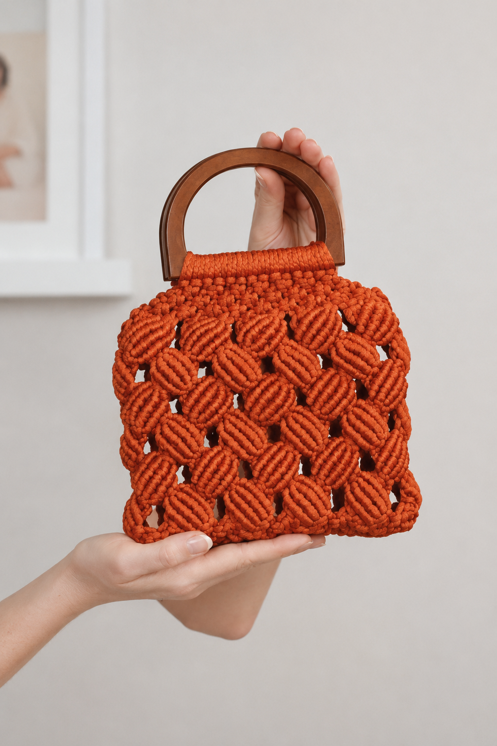 Bubble Bag em Macramé — Fio Náutico Comfort 5mm + Alças