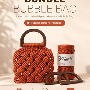 Bubble Bag em Macramé — Fio Náutico Comfort 5mm + Alças
