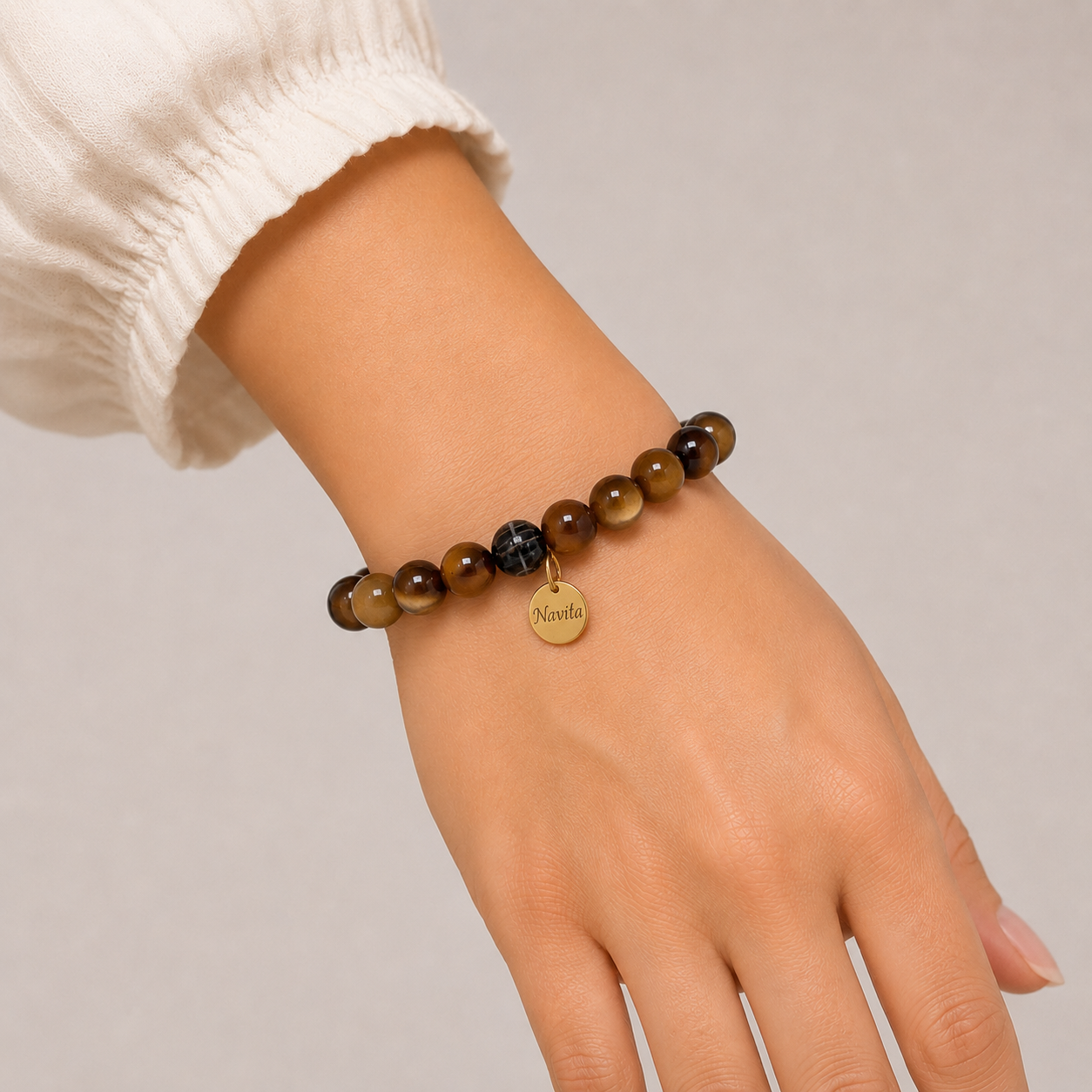 Pulseira Ágata castanha