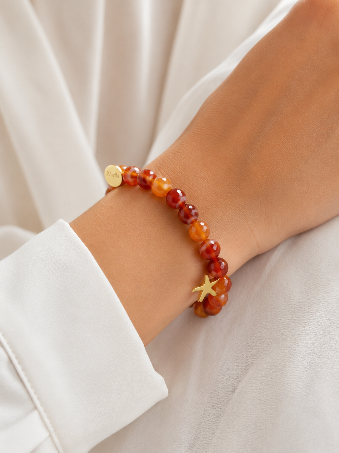 Pulseira Ágata Cornalina