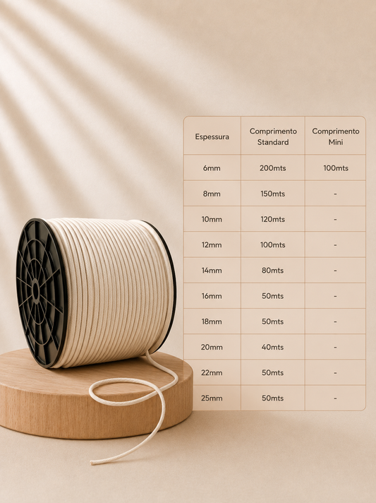 Natural Cotton Braided Rope with Core