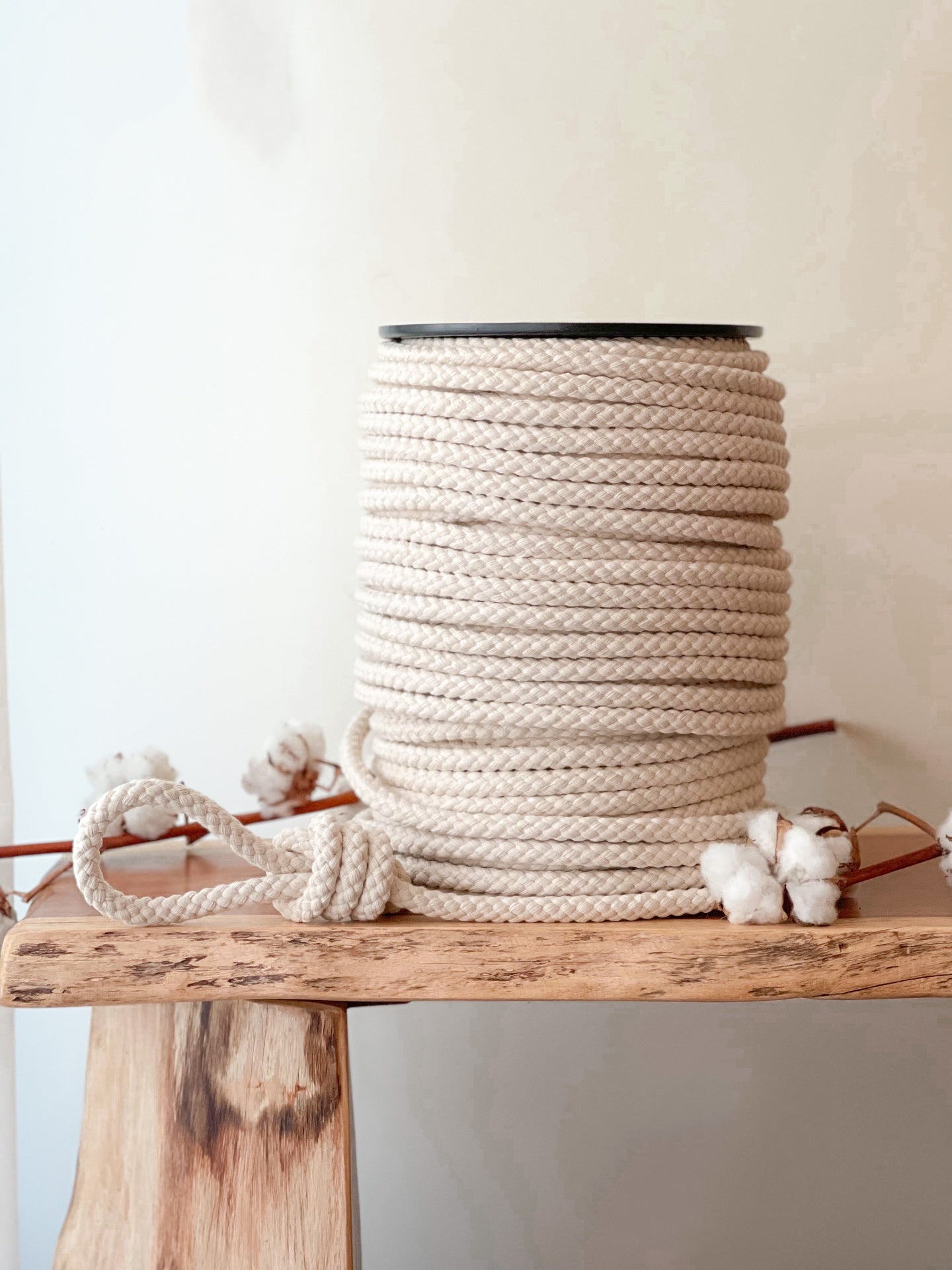 Braided Natural Cotton Rope without core