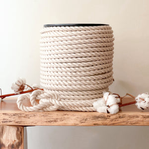 Corde torsadée en coton naturel 