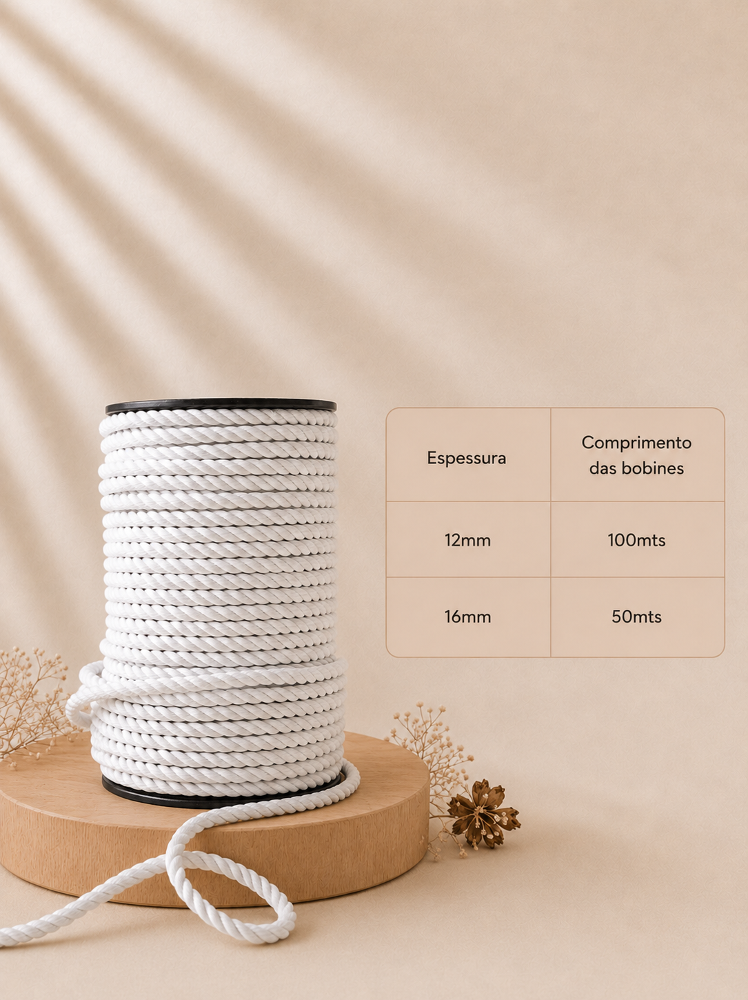 Corda Torcida Algodão Branca