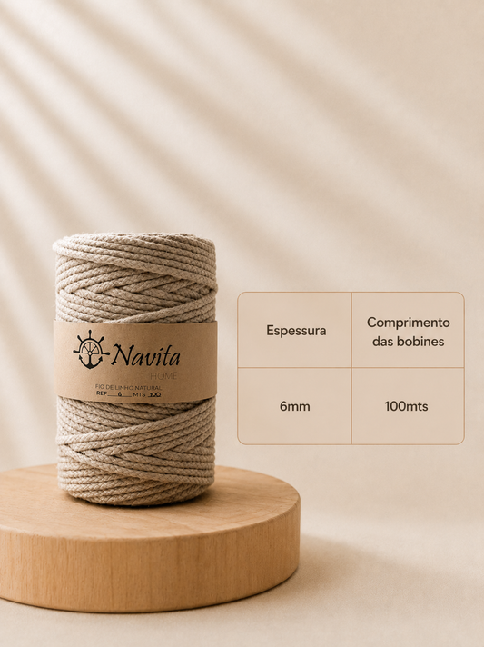100% Linen Braided Rope