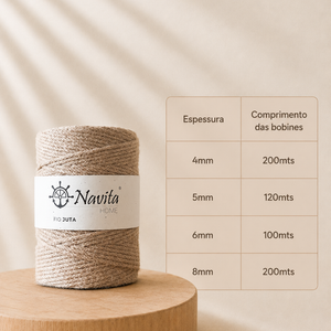 Corda Entrançada 100% Juta