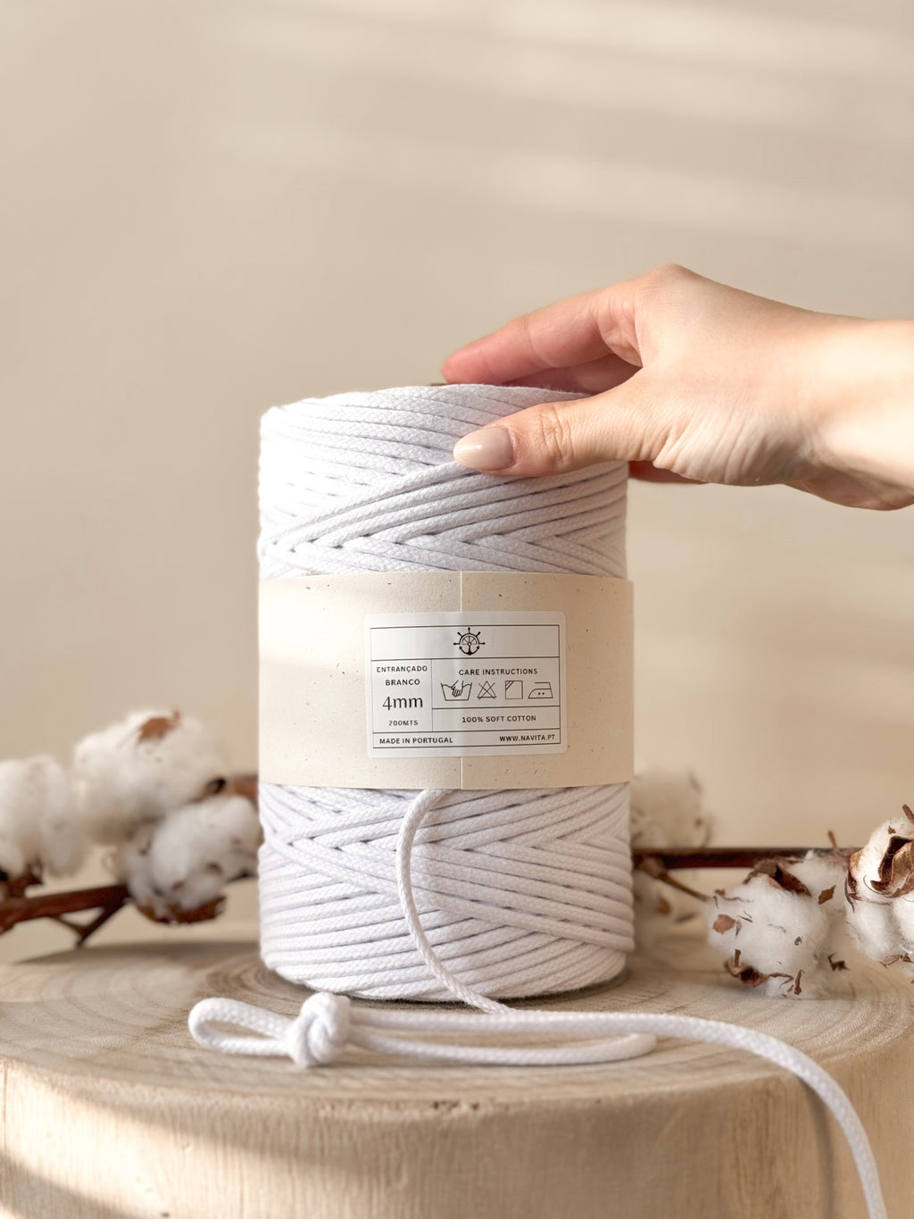 Braided Cotton Cord 4mm