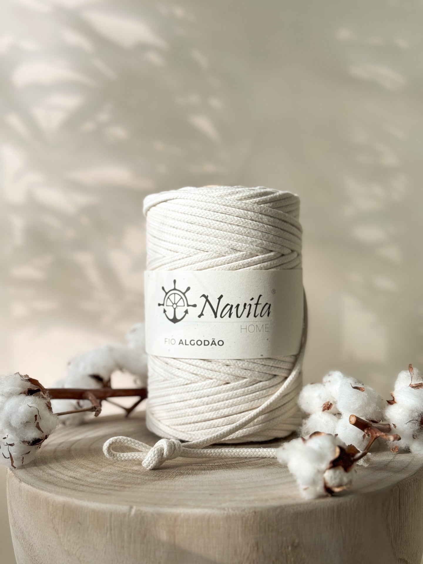 Fio Entrançado Algodão Natural