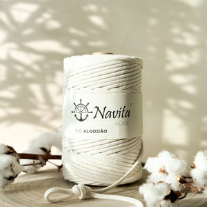 Fio Entrançado Algodão Natural