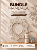 Bundle Mandala em Macramé — Fio Algodão Torcido 4mm [Mini] + Aro + Escova