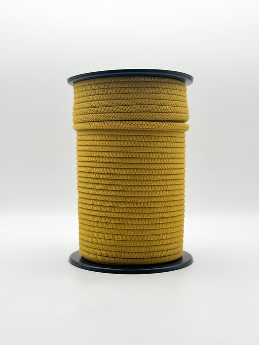 Fio Tricotado 100% Algodão Mostarda - 8mm