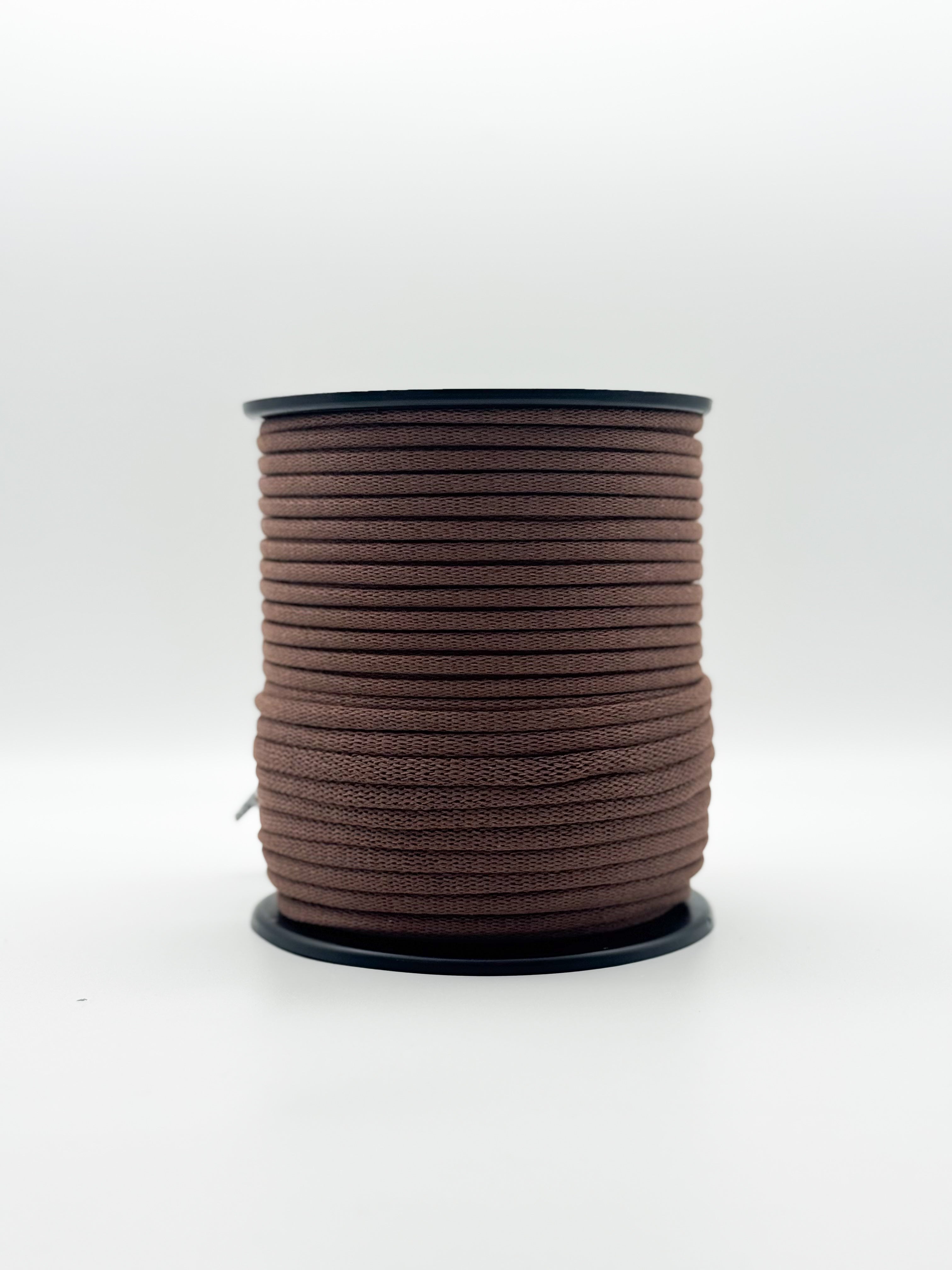 Fio Tricotado 100% Algodão Castanho Moca - 6mm [OPORTUNIDADE]
