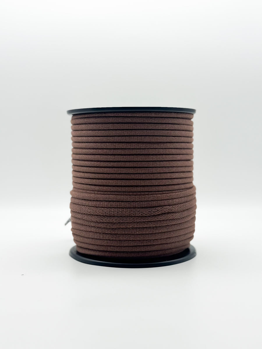 Knitted Yarn 100% Cotton Mocha Brown - 6mm