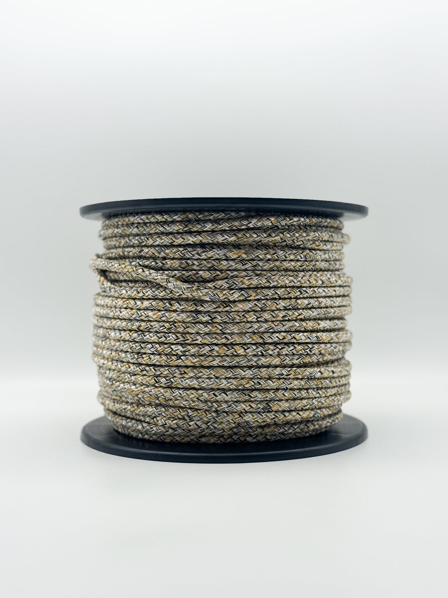 Braided Nautical Rope with Multicoloured Core Yellow - 6mm