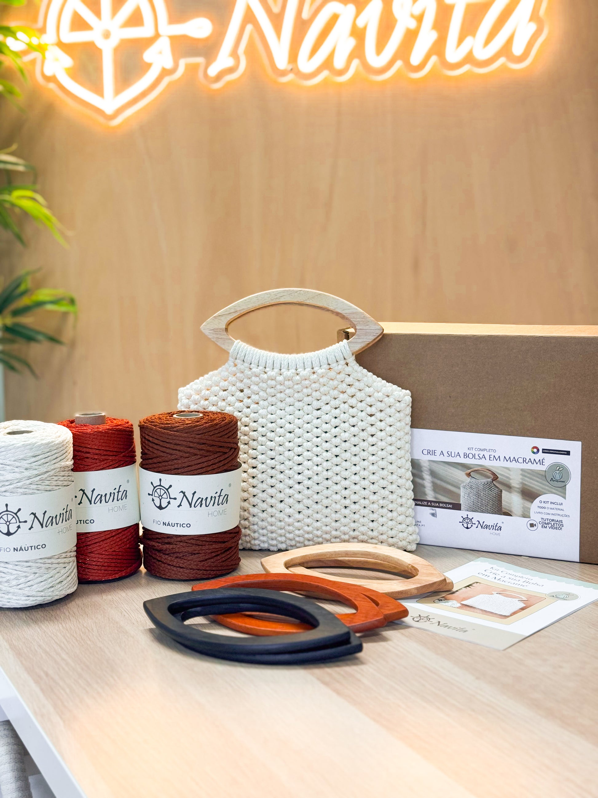 Kit Completo — Crie a sua Bolsa em Macramé
