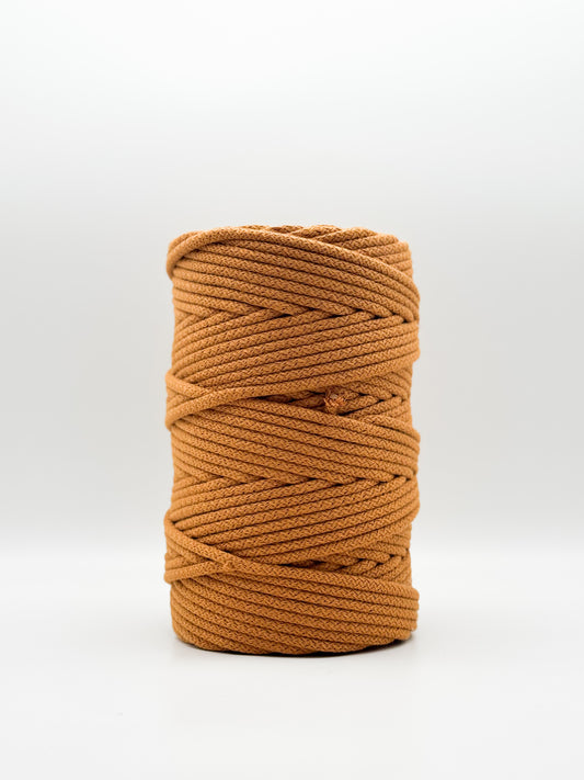 Fio Tricotado com Alma 100% Algodão Camel - 5mm