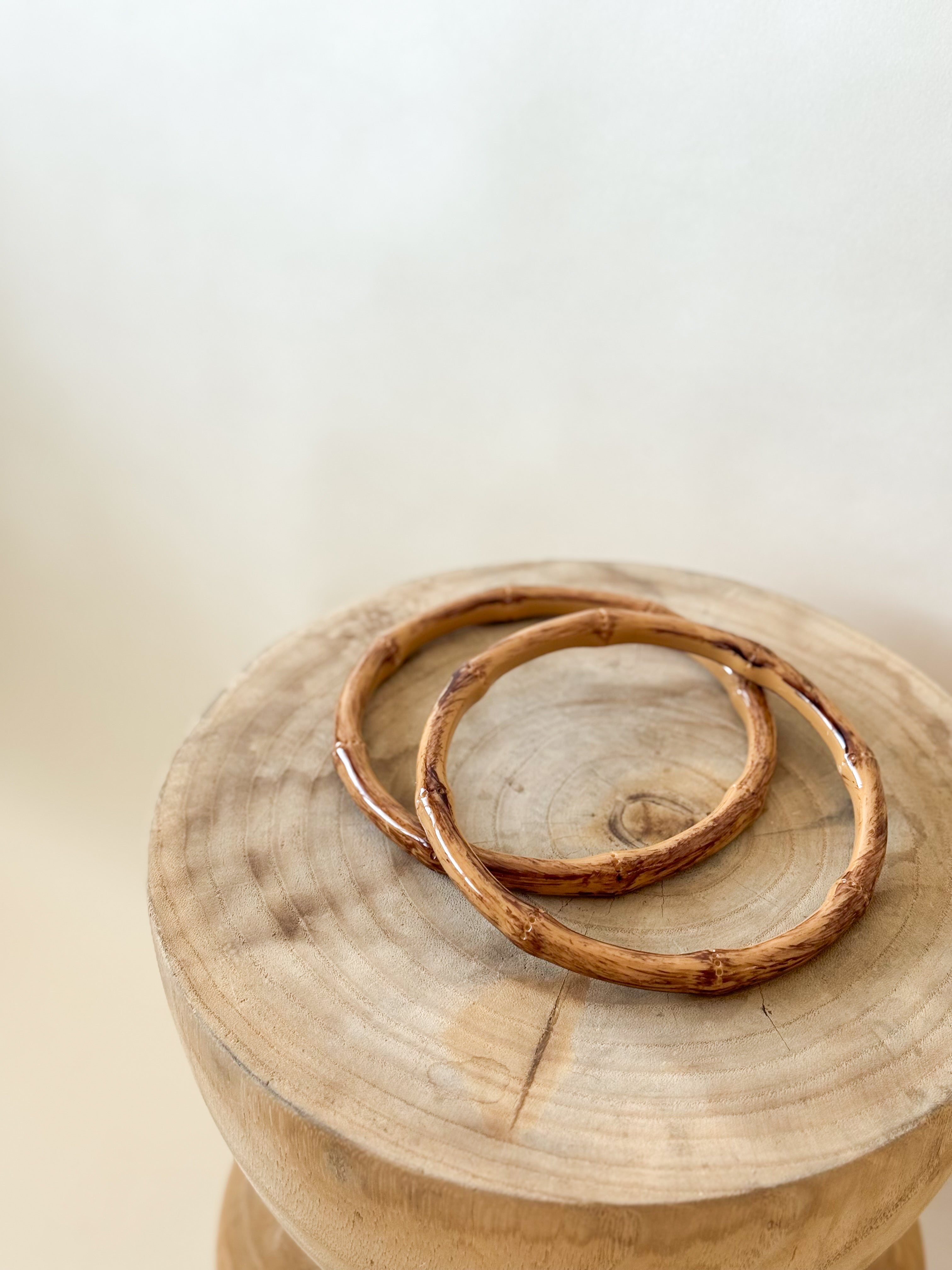 Alças Bambu Redonda Acrílico