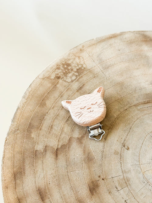 Wooden Pacifier Clip 5cm