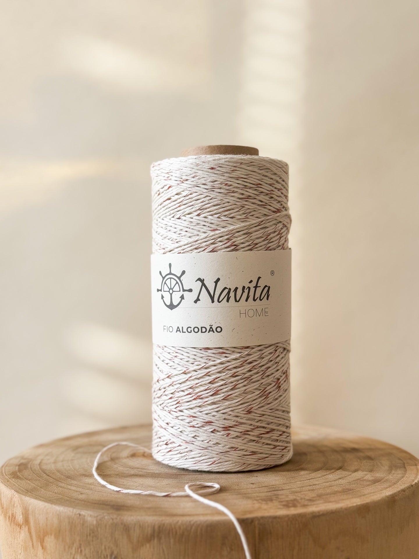 Mecha de Algodão Natural/Lurex