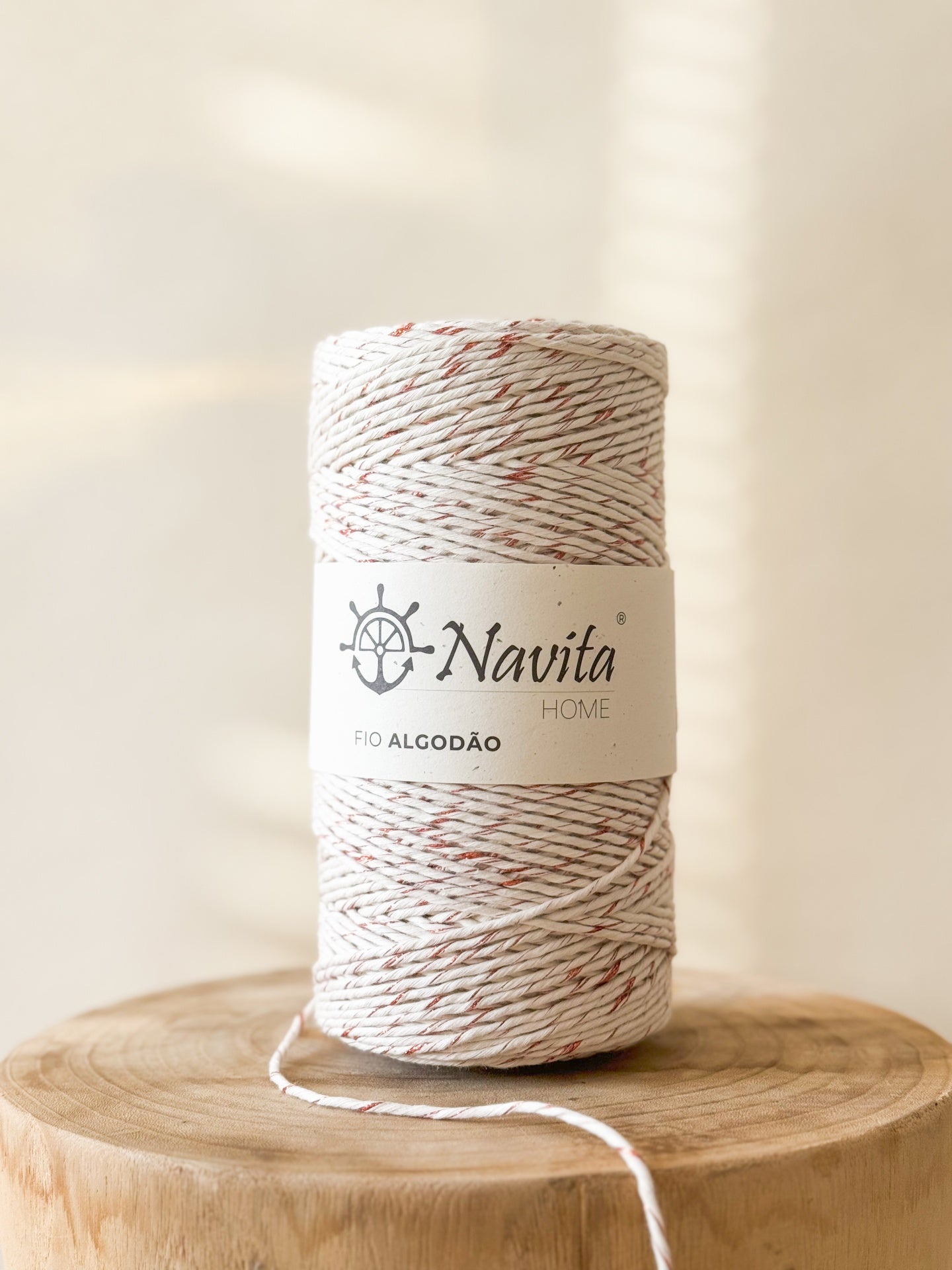 Mecha de Algodão Natural/Lurex