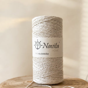 Mecha de Algodão Natural/Lurex