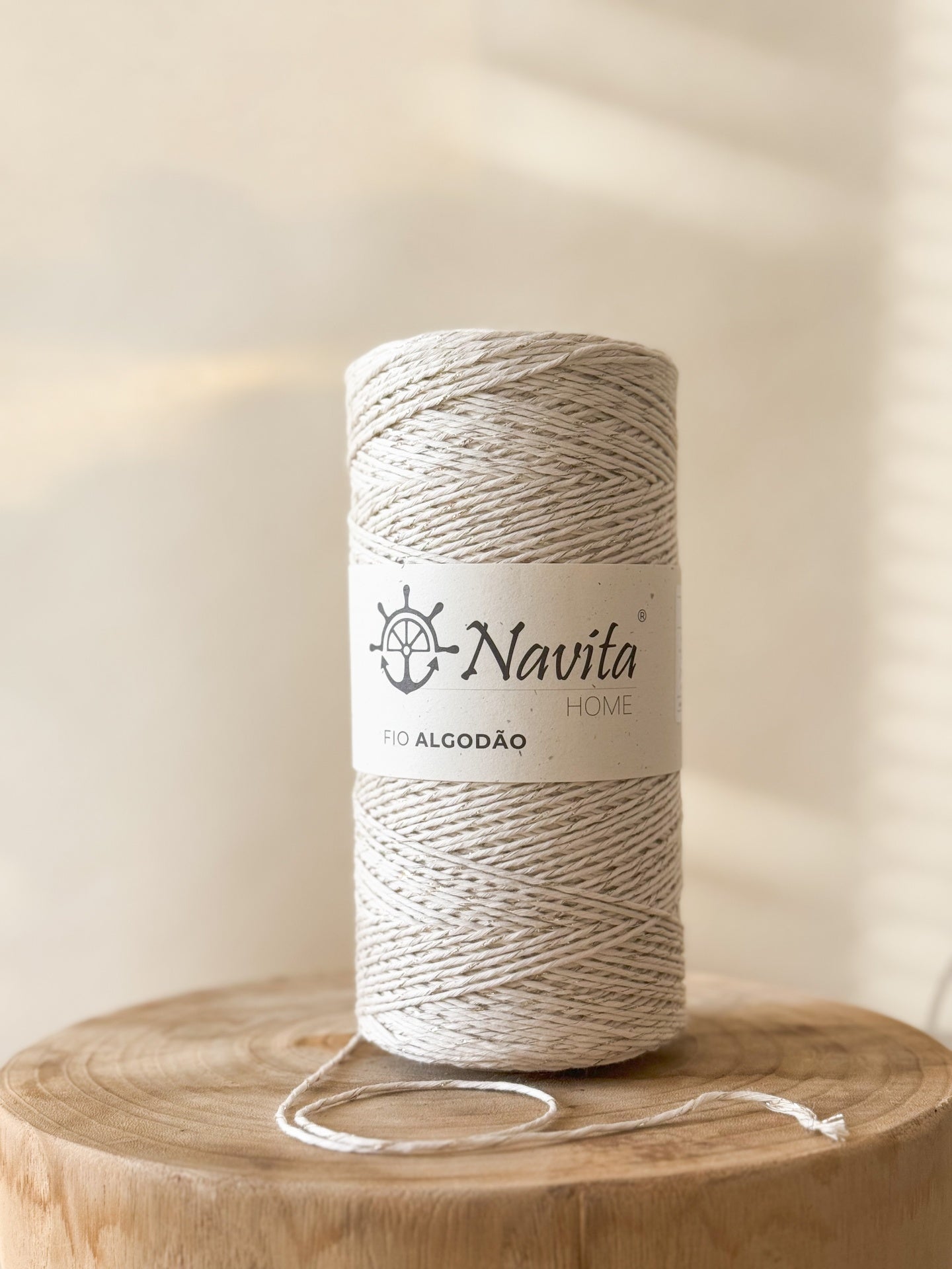 Mecha de Algodão Natural/Lurex