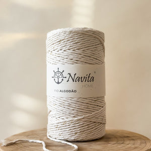 Mecha de Algodão Natural/Lurex