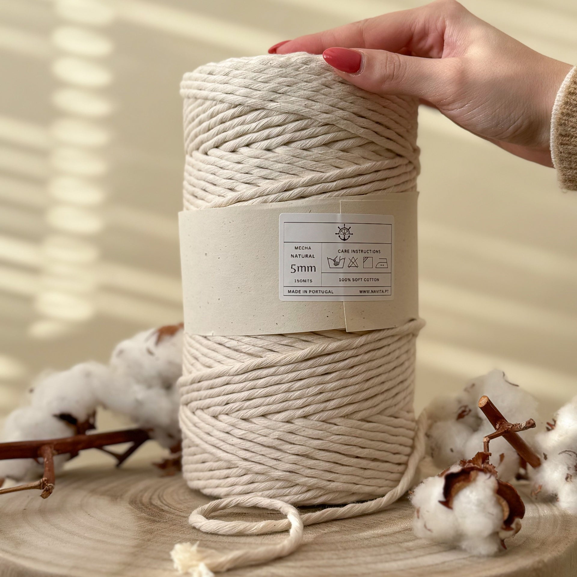 Mecha de Algodão Natural
