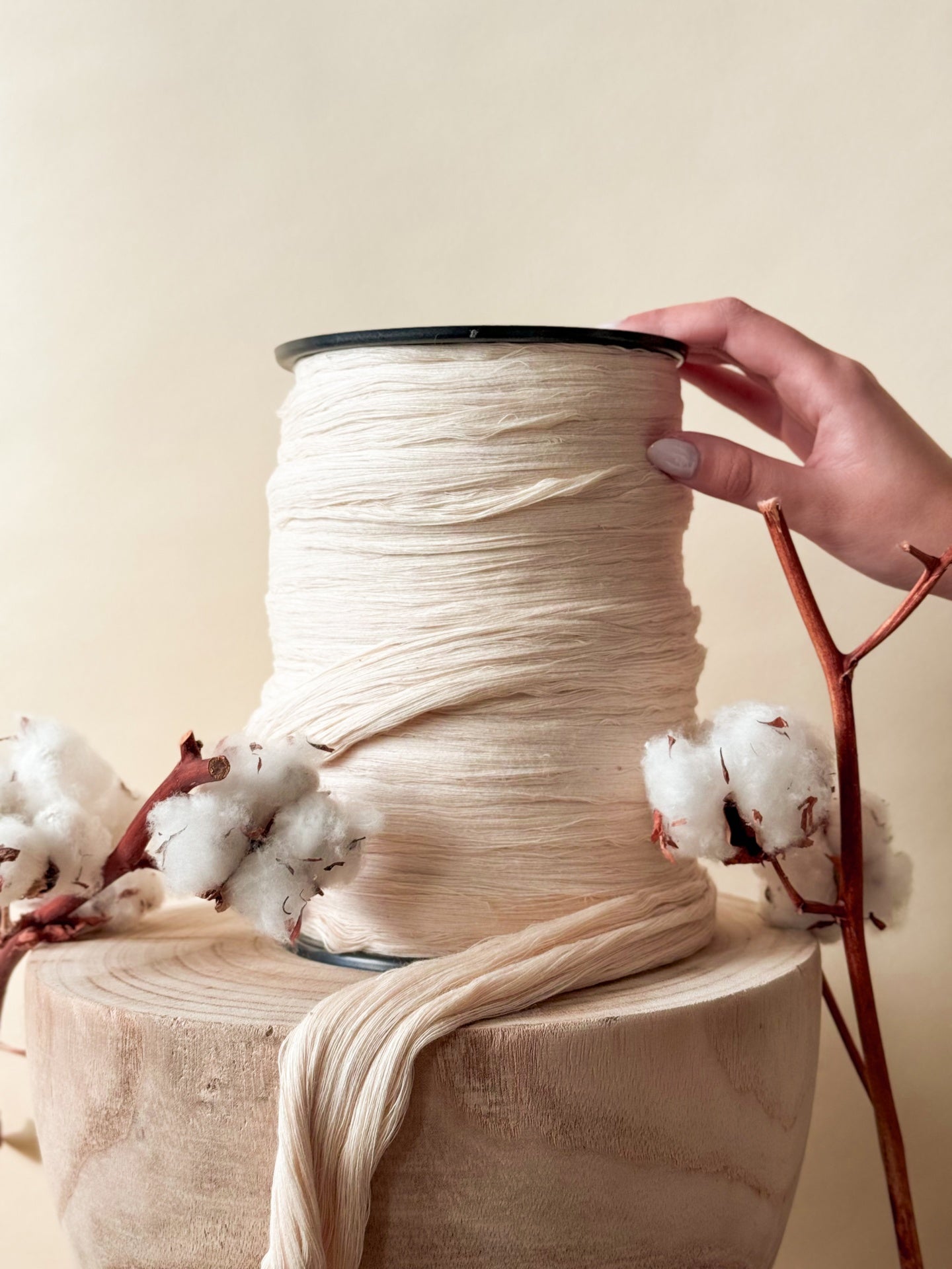 Mecha de Algodão Penteada