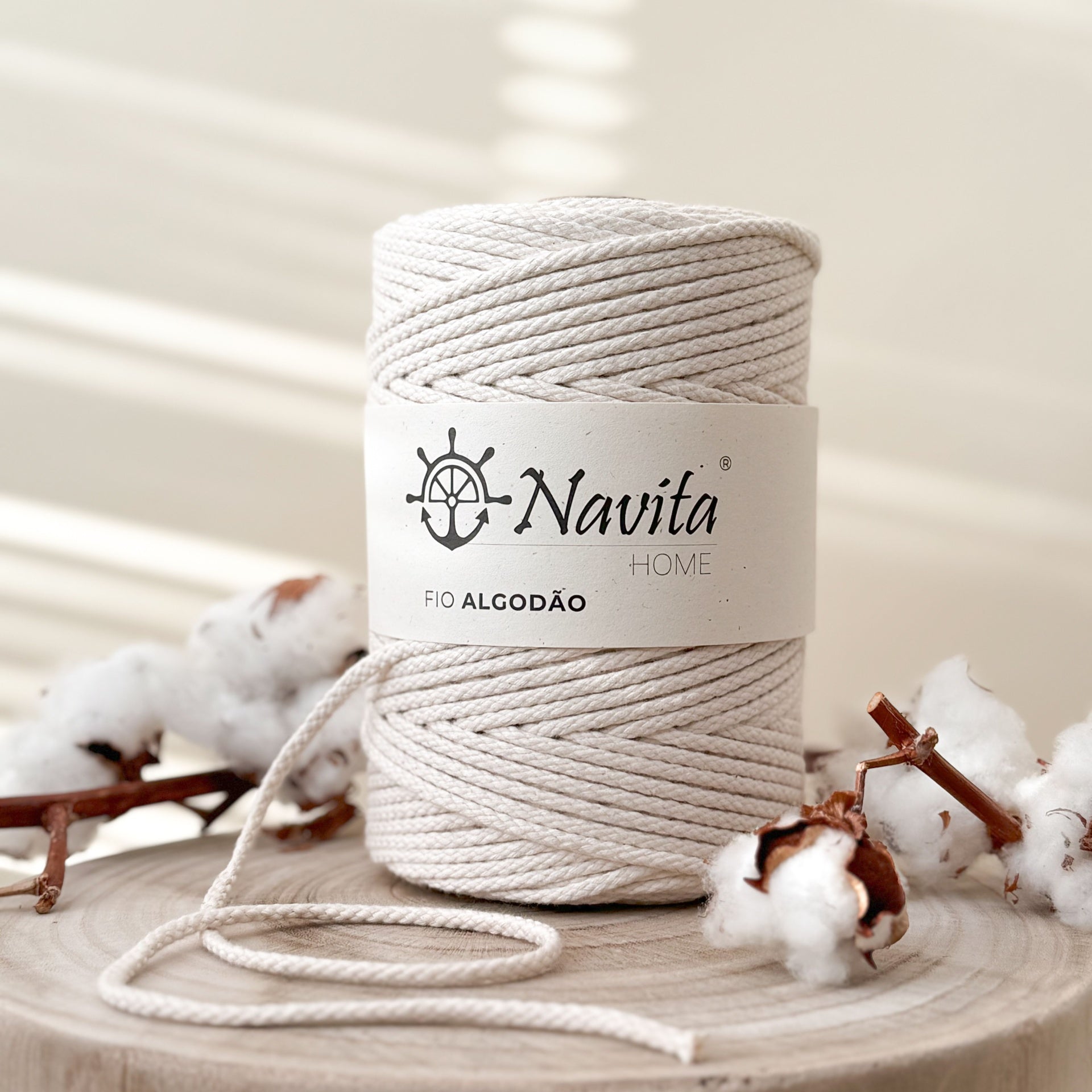 Parallel Braided Natural Cotton Thread